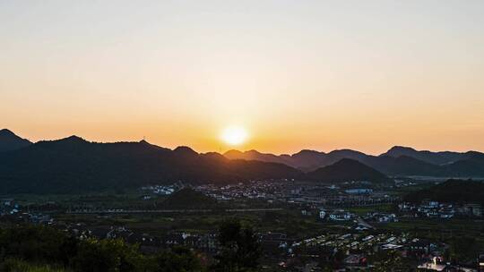 贵州贵阳青岩古镇5A景区日落延时摄影