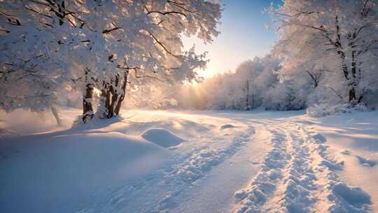 【合集】雪白寒露立冬冬至森林大雪小雪雪景