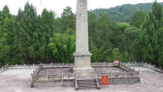 广东梅州三河坝战役纪念馆航拍视频素材模板下载
