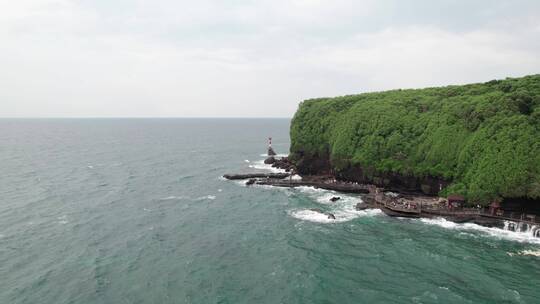 中国广西北海涠洲岛灯塔航拍