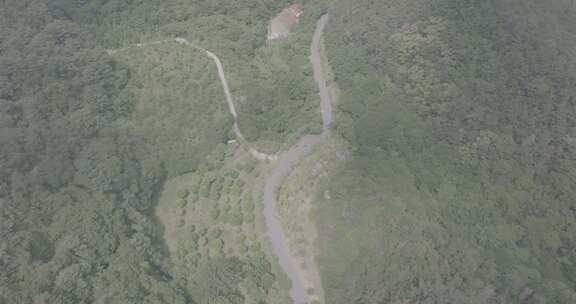 航拍山东省烟台市昆嵛山石门里景区夏季山野