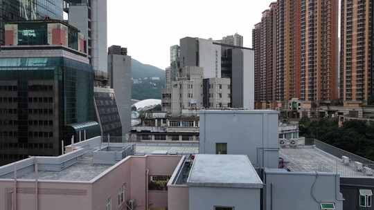 香港湾仔区高楼航拍
