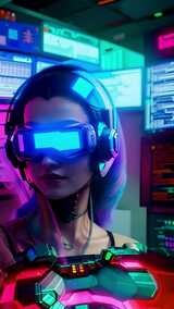 竖屏虚拟现实VR科技高清在线视频素材下载
