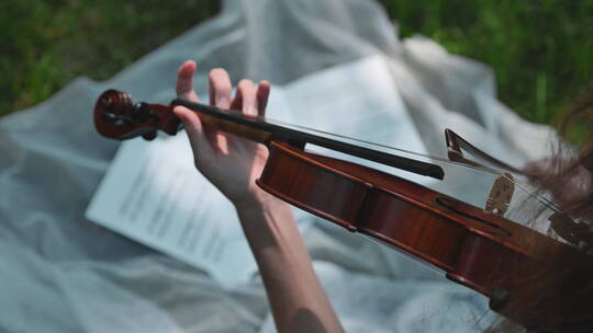 小提琴表演视频素材模板下载