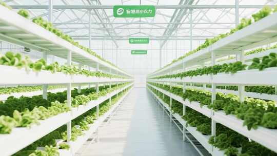 智慧农业科技温室现代化蔬菜种植