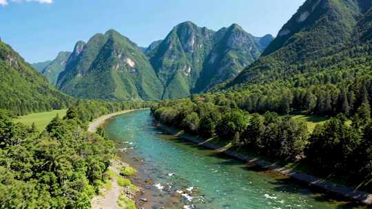 山川河流自然风光俯瞰