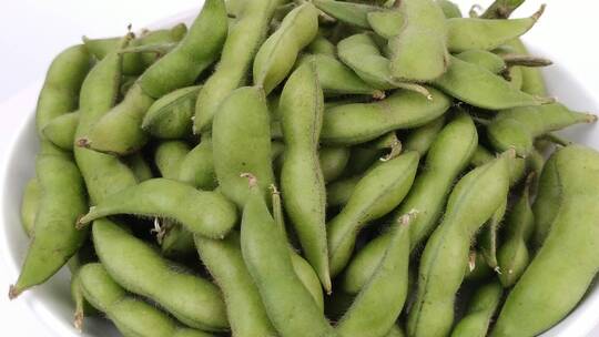 新鲜毛豆豌豆绿色农产品蔬菜豆类4k视频