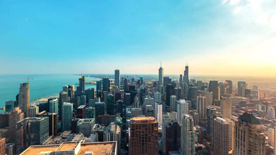 美国伊利诺伊芝加哥城市建筑视频素材模板下载
