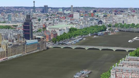 4K航拍英国伦敦-英国疫情-泰晤士河视频素材模板下载