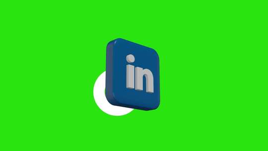 3D Square Linkedin社交