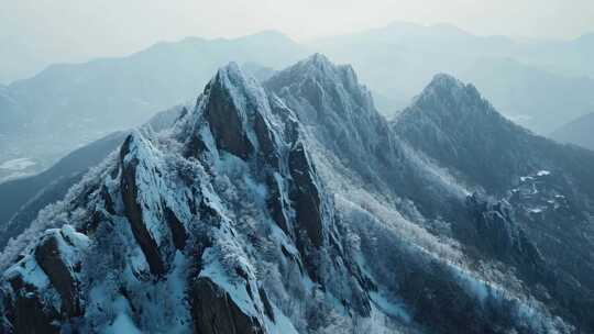 冬天泰山山顶风景