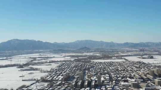 航拍雪景 唯美冬日空镜 立冬 冬至节气