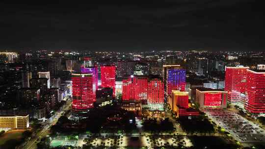 广东汕头时代广场万象城苏宁广场夜景