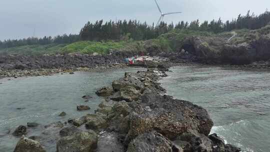 海南龙门激浪海岸航拍