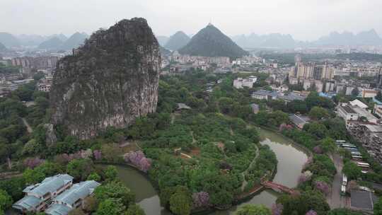 广西桂林南溪山4A景区航拍