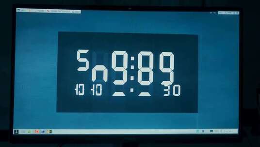 电脑屏幕上的液晶数字计时器