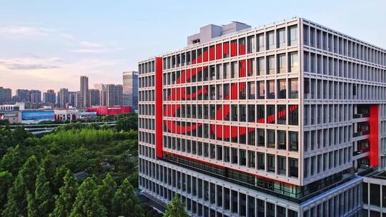 杭州滨江阿里办公大楼航拍视频素材模板下载