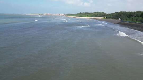 海岸沙滩海浪自然风光