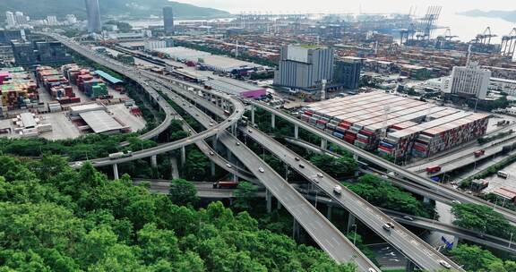 港口道路交通立交桥货物运输