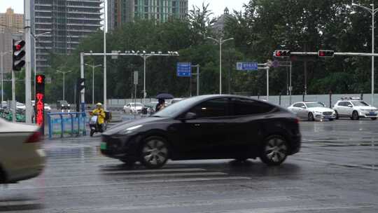 雨天 下雨 城市风光 写意 台风 雨中景色