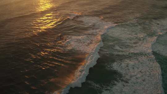 航拍海浪 巨浪 海上日出 海上日落