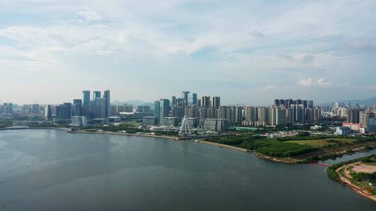 欢乐港湾湾区之光摩天轮日景