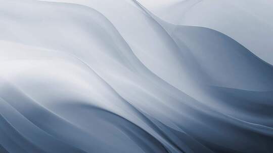 蓝色丝绸绸带波纹背景