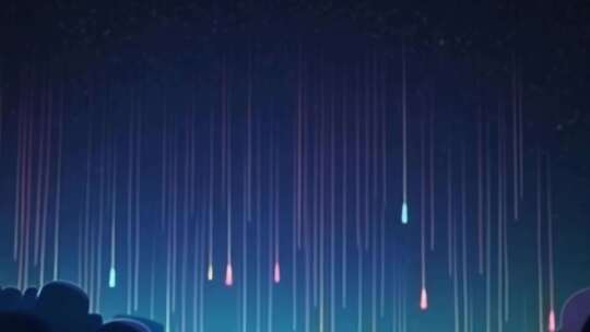 夜空流星下落特效