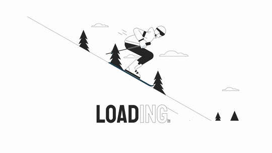 滑雪下坡Bw装载机动画