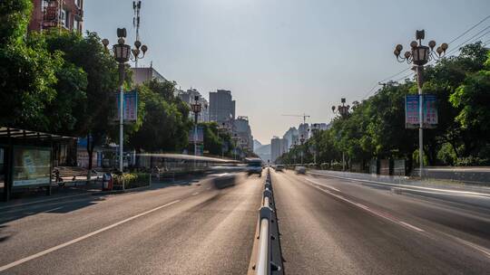 城市道路车流延时