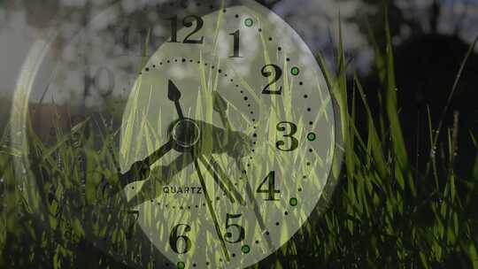 时钟转动时间流逝变迁岁月光阴