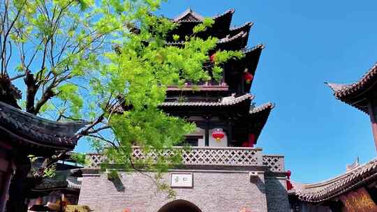 古风古建筑景观画面