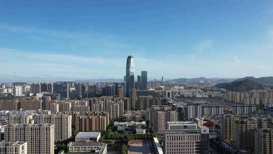 浙江台州城市新区高楼密集建筑航拍视频素材模板下载
