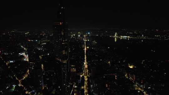 南京大景夜景航拍