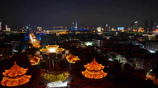 武汉武昌区黄鹤楼公园夜景