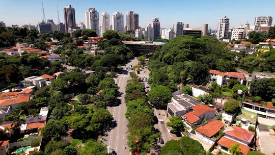 巴西圣保罗市中心的苏马雷大道。旅游地标。视频素材模板下载