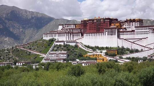 4K 西藏拉萨布达拉宫不同景别运镜视频素材模板下载
