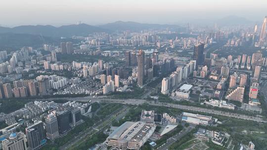 深圳福田区建筑群航拍