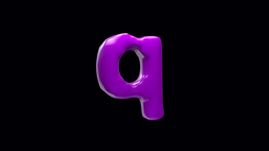 字母包A到Z小写字母紫色