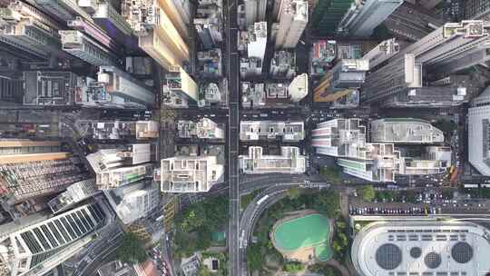 香港高楼大厦俯拍