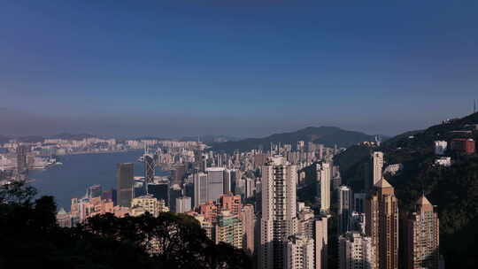 航拍香港高楼