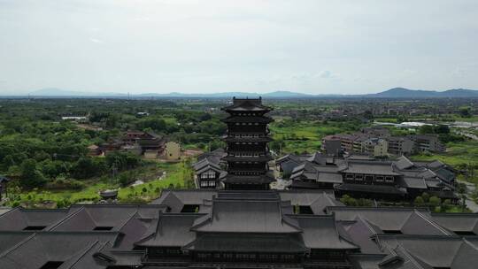 航拍江西抚州临汝书院