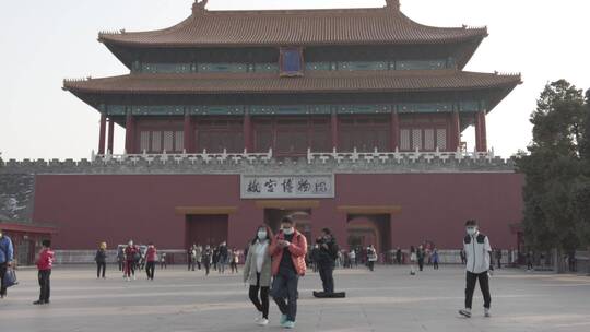 北京紫禁城故宫博物院游玩4K实拍镜头