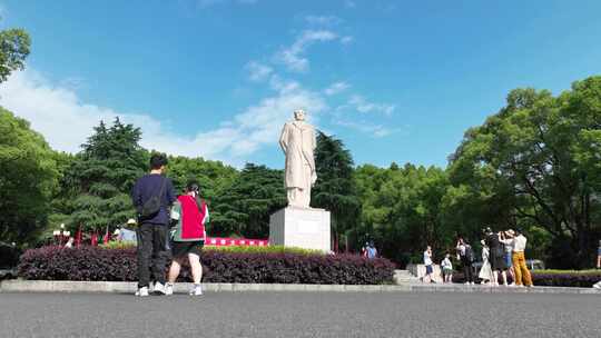 长沙橘子洲头航拍