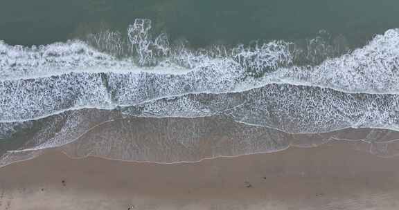 海陵岛海浪航拍风光