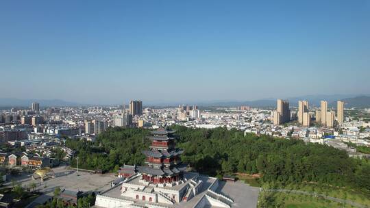 城市上空航拍