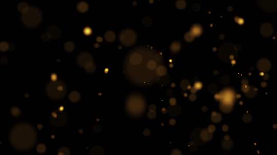 黑色背景金色粒子特效