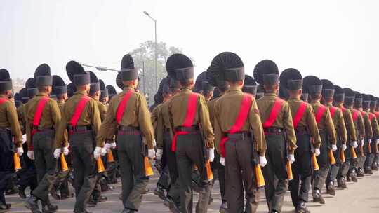 印度陆军共和国日阅兵彩排