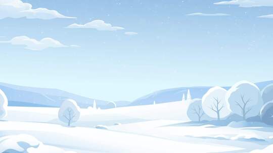 冬天雪原雪林冰雪世界视频素材模板下载