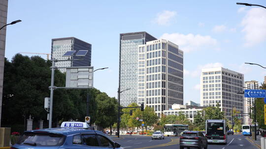 上海城市大桥道路马路街景